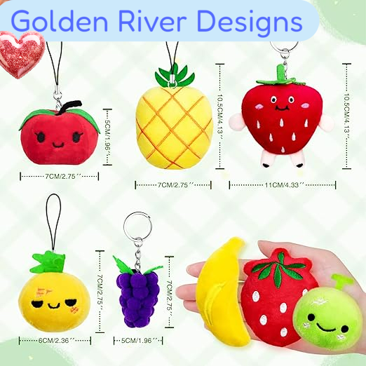Awesome Mini Fruit Plush Toys & Keychain Accessory