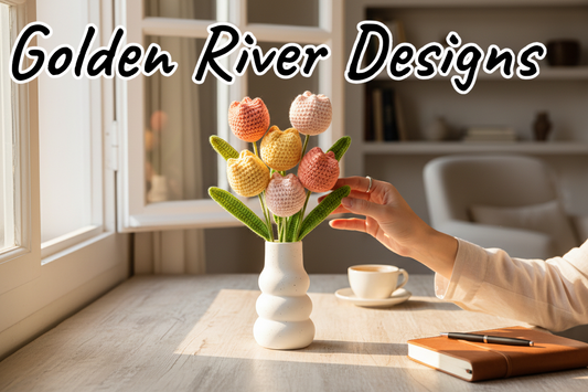 Adorable Handmade Crochet Flowers - Peach Tones