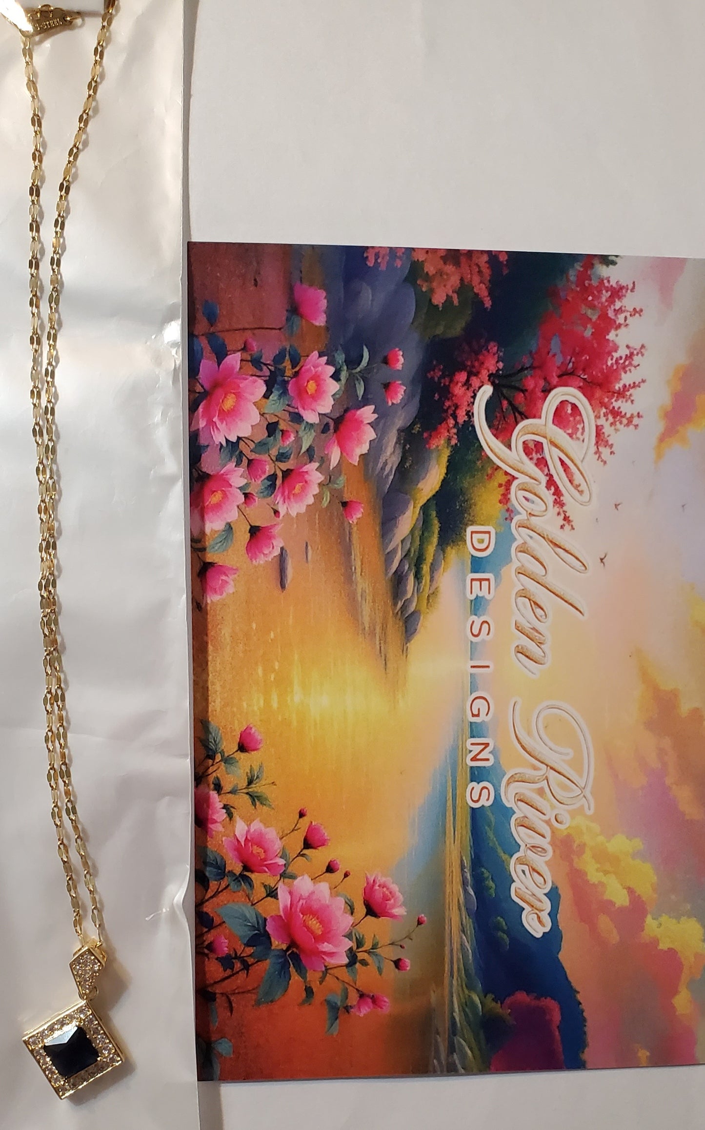 18K Gold Plated Blue Zircon Necklace