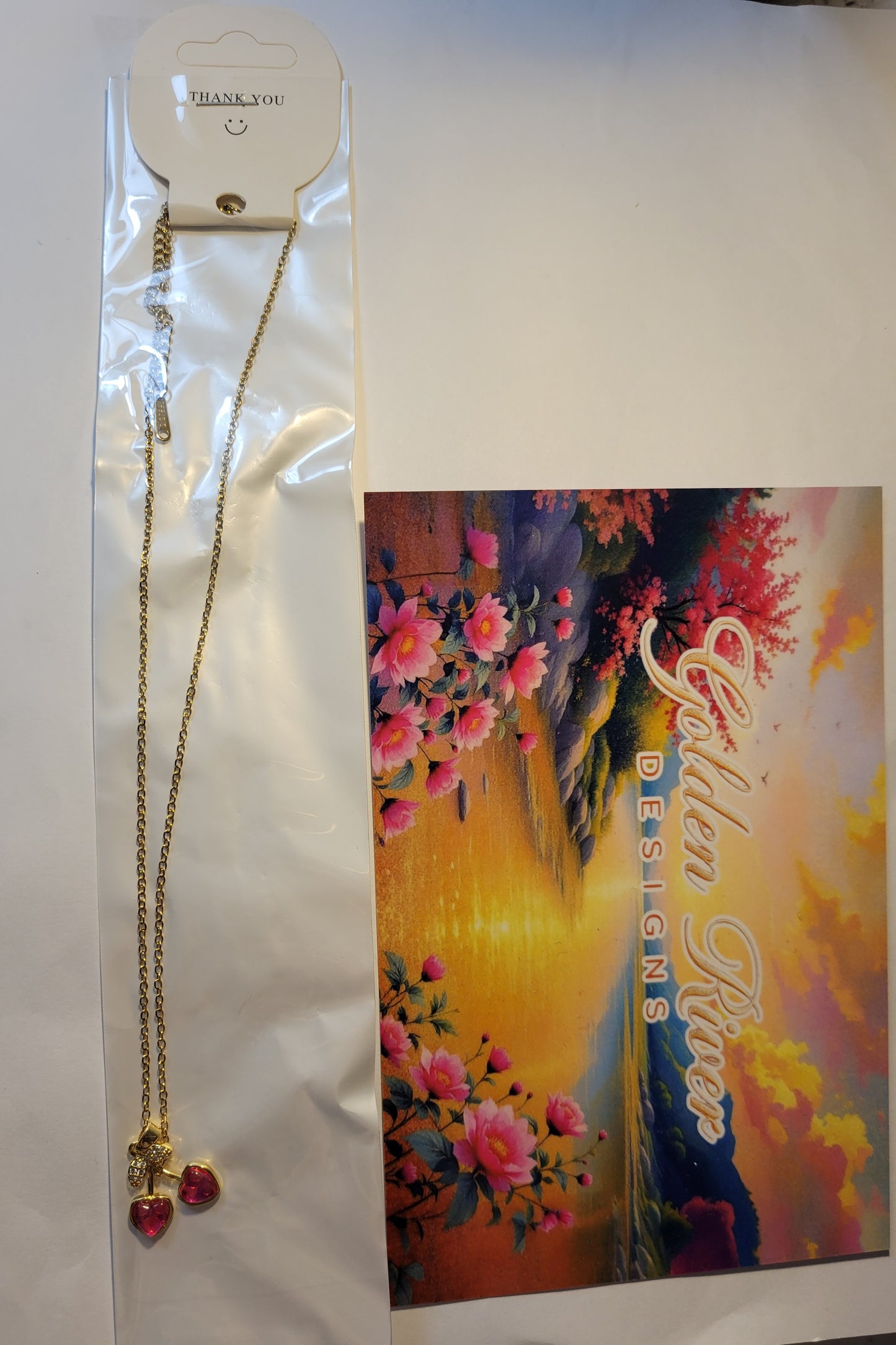 18K Gold Plated Zircon Cherry Necklace, Dainty Pendant, Minimalist Gold Chain, Gift for Her