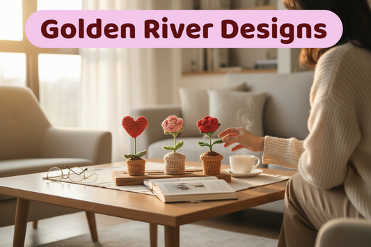 Amazing Handmade Crochet Flower - Pink Rose, Red Rose, & Heart