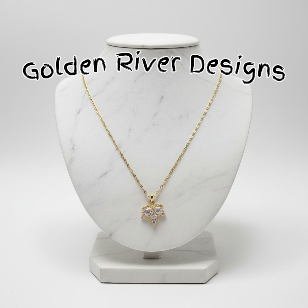 18K Gold Plated Zircon Maple Leaf Necklace, Dainty Pendant, Minimalist Gold Chain, Gift for Her
