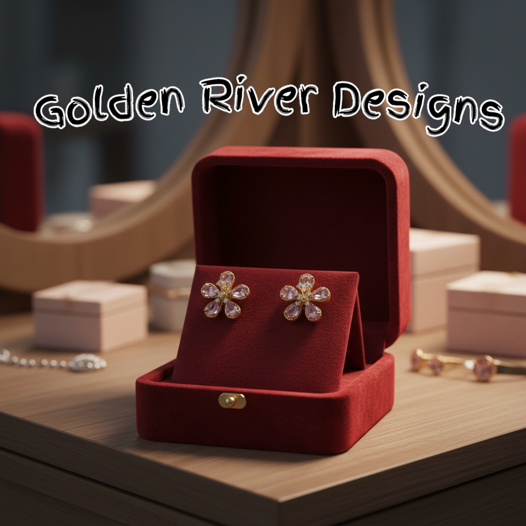 18K Gold Plated Pink Flower Earrings, Sparkling Studs, Dainty Gold Jewelry, Everyday Gift for Her