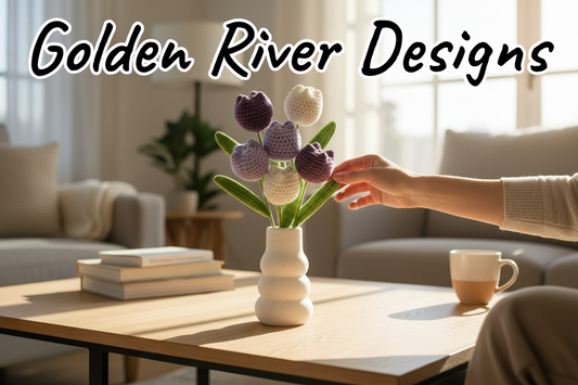 Cute Handmade Crochet Tulips