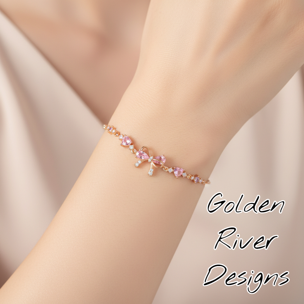 Pink Zircon 18K Gold Plated Bracelet