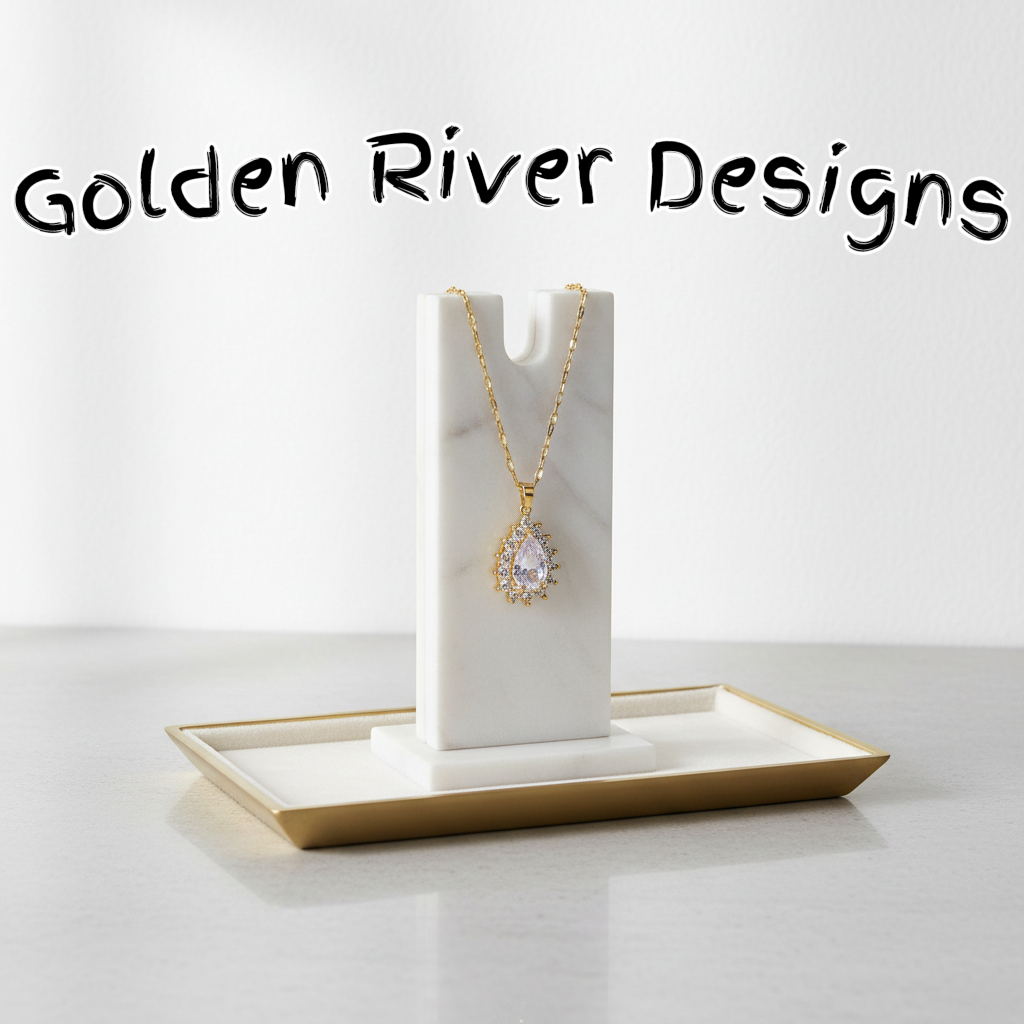 18K Gold Plated Zircon Teardrop Necklace