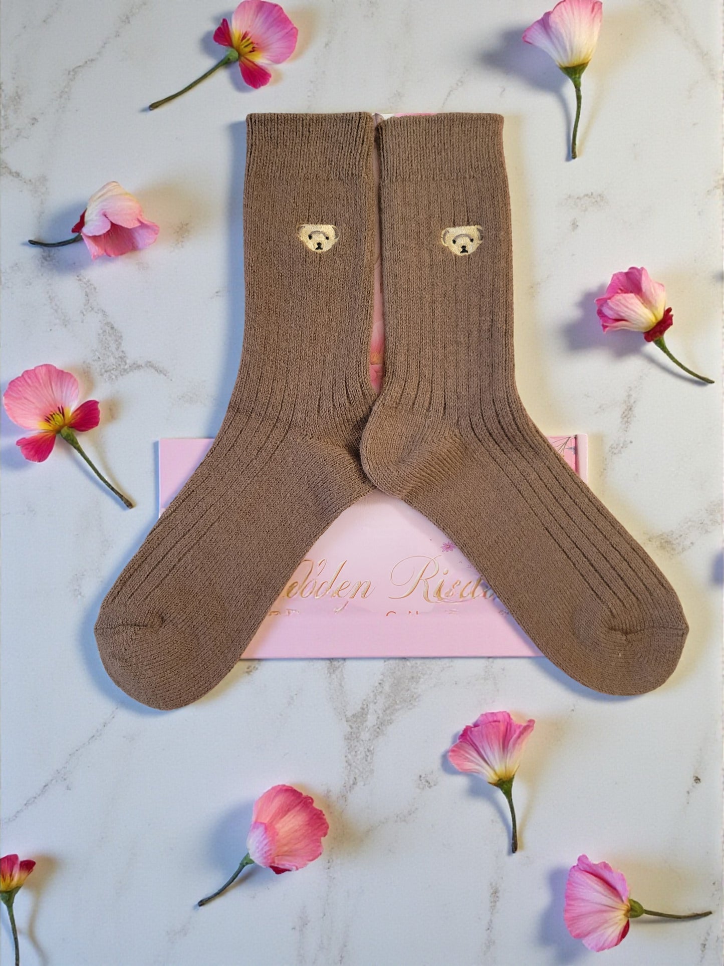 Women's Cotton - Wool Blend Bear Sock 5 Pack