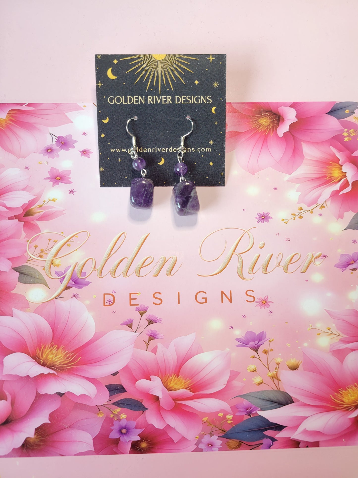 Amethyst Silver Plated Earrings