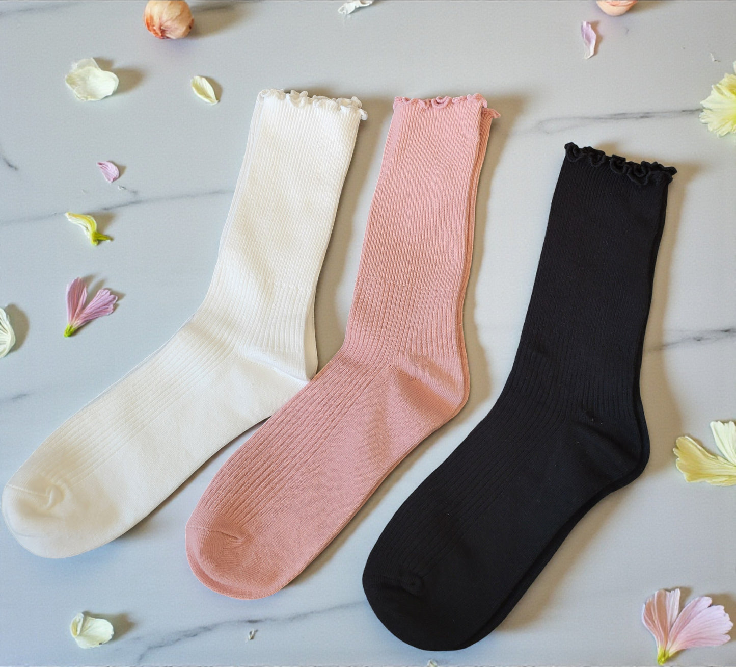 Women's Classic Ruffle 78% Cotton Socks
