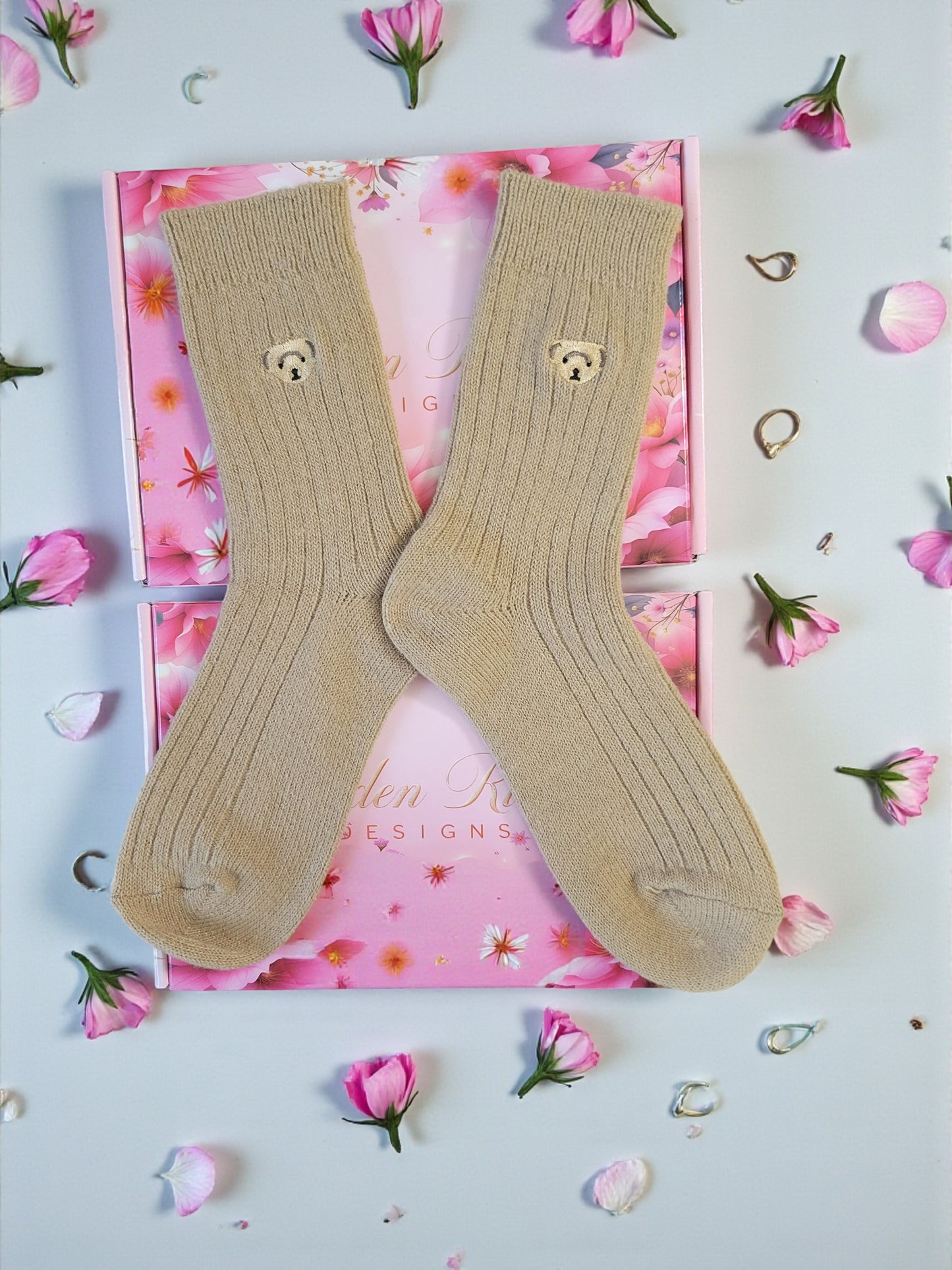 Women's Cotton - Wool Blend Bear Sock 5 Pack